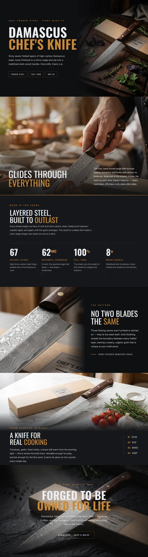 Kitchen knife A+ Content sample